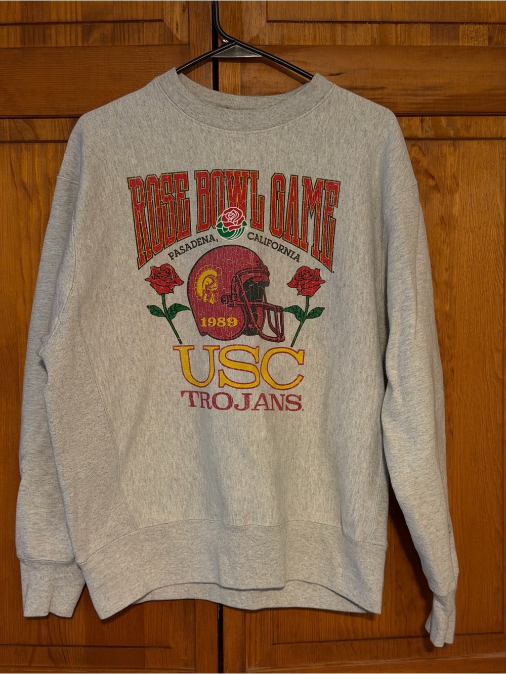 Champion ‘USC Trojans Rose Bowl Game 1989’ Crewneck Sweatshirt - Gray
